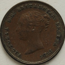 HALF FARTHINGS 1843  VICTORIA  GF