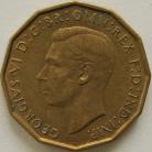 THREEPENCES BRASS 1938  GEORGE VI GEF