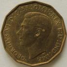 THREEPENCES BRASS 1941  GEORGE VI GEF