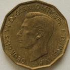 THREEPENCES BRASS 1942  GEORGE VI GVF