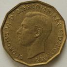 THREEPENCES BRASS 1943  GEORGE VI GEF