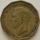 THREEPENCES BRASS 1948  GEORGE VI NVF