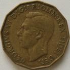 THREEPENCES BRASS 1950  GEORGE VI NVF