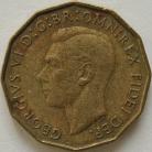 THREEPENCES BRASS 1951  GEORGE VI NVF