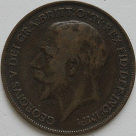 PENNIES 1918 H GEORGE V HEATON F