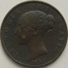 HALFPENCE 1853  VICTORIA GF