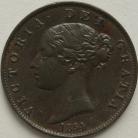 HALFPENCE 1854  VICTORIA GVF