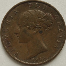 HALFPENCE 1855  VICTORIA  GF