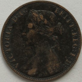 HALFPENCE 1874 H VICTORIA SCARCE VF