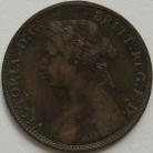 HALFPENCE 1875  VICTORIA NARROW DATE F321 NVF
