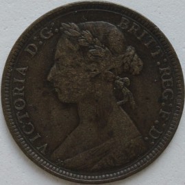 HALFPENCE 1884  VICTORIA  VF