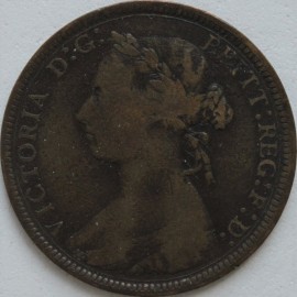 HALFPENCE 1885  VICTORIA  GF