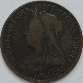 HALFPENCE 1896  VICTORIA LOW TIDE F371 SCARCE GF