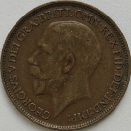 HALFPENCE 1913  GEORGE V  GVF