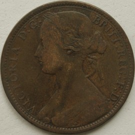 PENNIES 1873  VICTORIA F64 GF