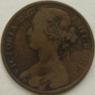 PENNIES 1874 H VICTORIA F66 WIDE DATE GF