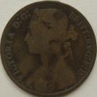 PENNIES 1875  VICTORIA WIDE DATE F82 GF