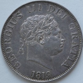 HALF CROWNS 1819  GEORGE III  GVF