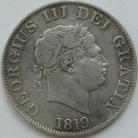 HALF CROWNS 1819  GEORGE III GF