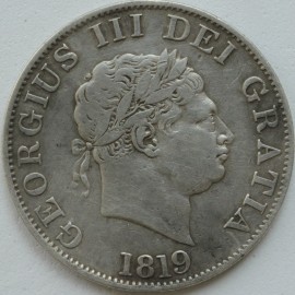 HALF CROWNS 1819  GEORGE III  GF