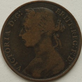 PENNIES 1887  VICTORIA  GF