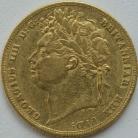 SOVEREIGNS 1825  GEORGE IV GEORGE IV LAUREATE HEAD RARE NVF