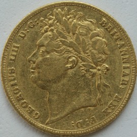 SOVEREIGNS 1825  GEORGE IV GEORGE IV LAUREATE HEAD RARE NVF