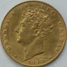 HALF SOVEREIGNS 1828  GEORGE IV GEORGE IV GVF