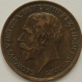 HALFPENCE 1918  GEORGE V  NVF