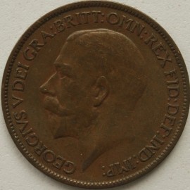 HALFPENCE 1922  GEORGE V  GVF