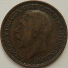 HALFPENCE 1925  GEORGE V MOD EFF SCARCE VF