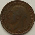 HALFPENCE 1927  GEORGE V GVF