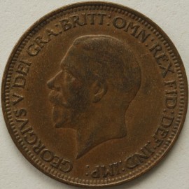 HALFPENCE 1929  GEORGE V  GVF