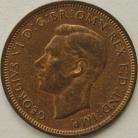 HALFPENCE 1940  GEORGE VI SCARCE GEF