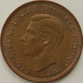 HALFPENCE 1943  GEORGE VI  GEF