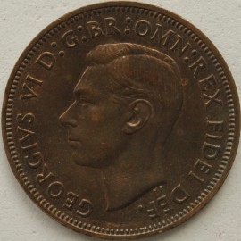 HALFPENCE 1949  GEORGE VI SCARCE GEF