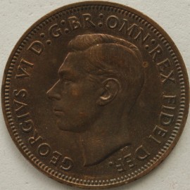 HALFPENCE 1949  GEORGE VI SCARCE GEF