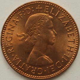 HALFPENCE 1964  ELIZABETH II  BU