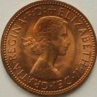 HALFPENCE 1967  ELIZABETH II F495 WIDE RIM BU