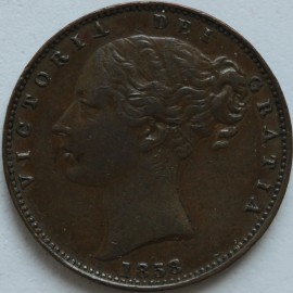 FARTHINGS 1858  VICTORIA  GVF