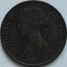 FARTHINGS 1865  VICTORIA 5 OVER 2 NVF