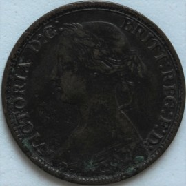 FARTHINGS 1869  VICTORIA RARE GF