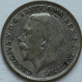 THREEPENCES SILVER 1920  GEORGE V  GF