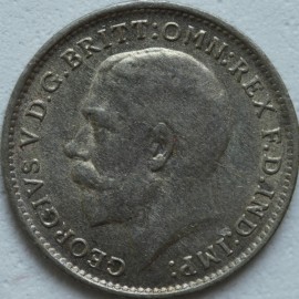 THREEPENCES SILVER 1921  GEORGE V  GVF