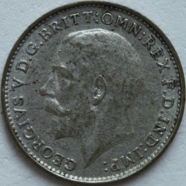 THREEPENCES SILVER 1925  GEORGE V  NVF