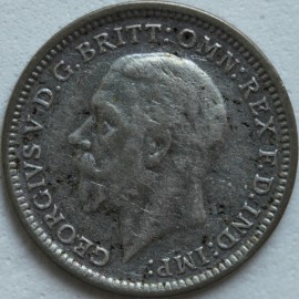 THREEPENCES SILVER 1930  GEORGE V  GVF