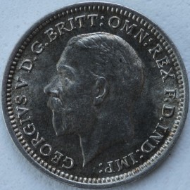 THREEPENCES SILVER 1933  GEORGE V  BU