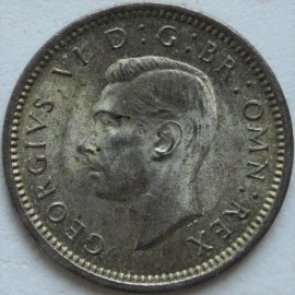 THREEPENCES SILVER 1937  GEORGE VI SUPERB  UNC.T.