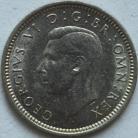 THREEPENCES SILVER 1938  GEORGE VI  UNC LUS