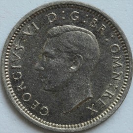 THREEPENCES SILVER 1940  GEORGE VI  GEF